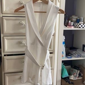 White romper with belt